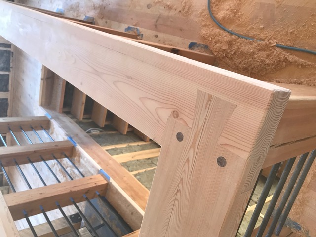Timber railing detail
